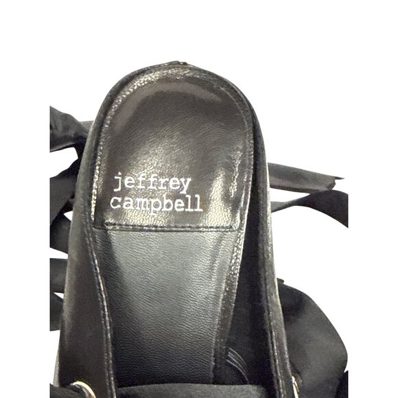 Jeffrey Campbell Grateau Women's Mules Heel Anke Wrap Black Sculpted Size 5.5 - Picture 6 of 8